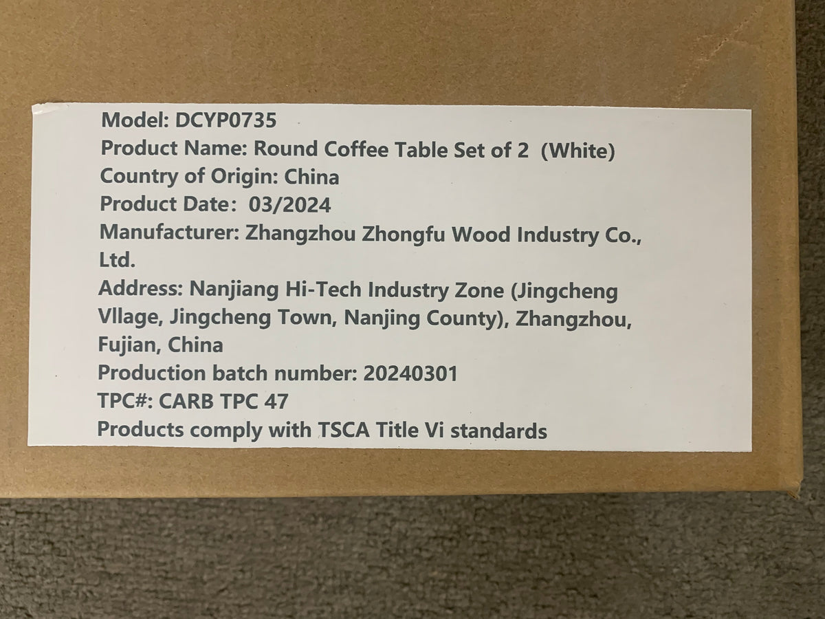 27.6" Nesting Coffee Table Set of 2