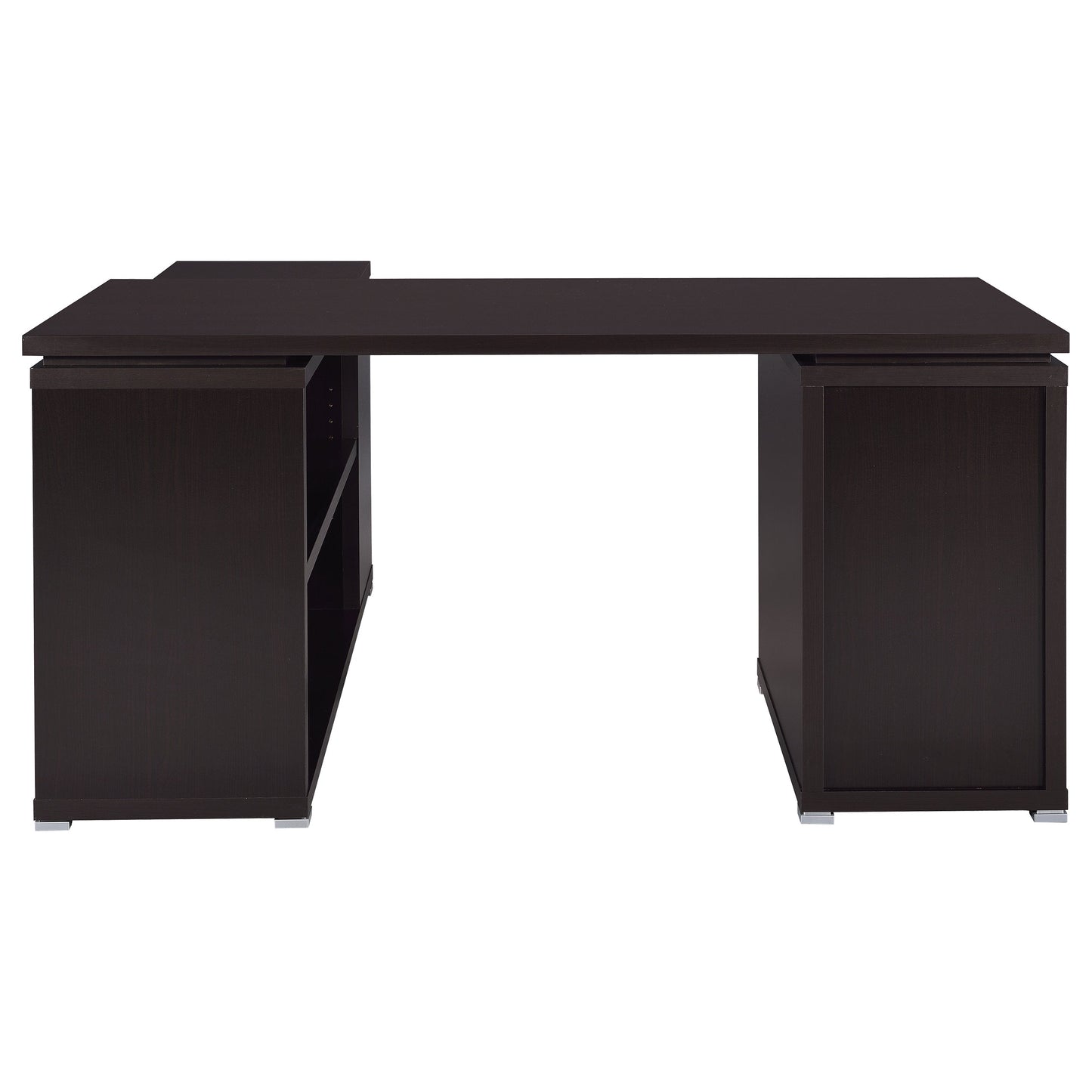 Tona Cappuccino 3-Drawer L-shape Computer Desk