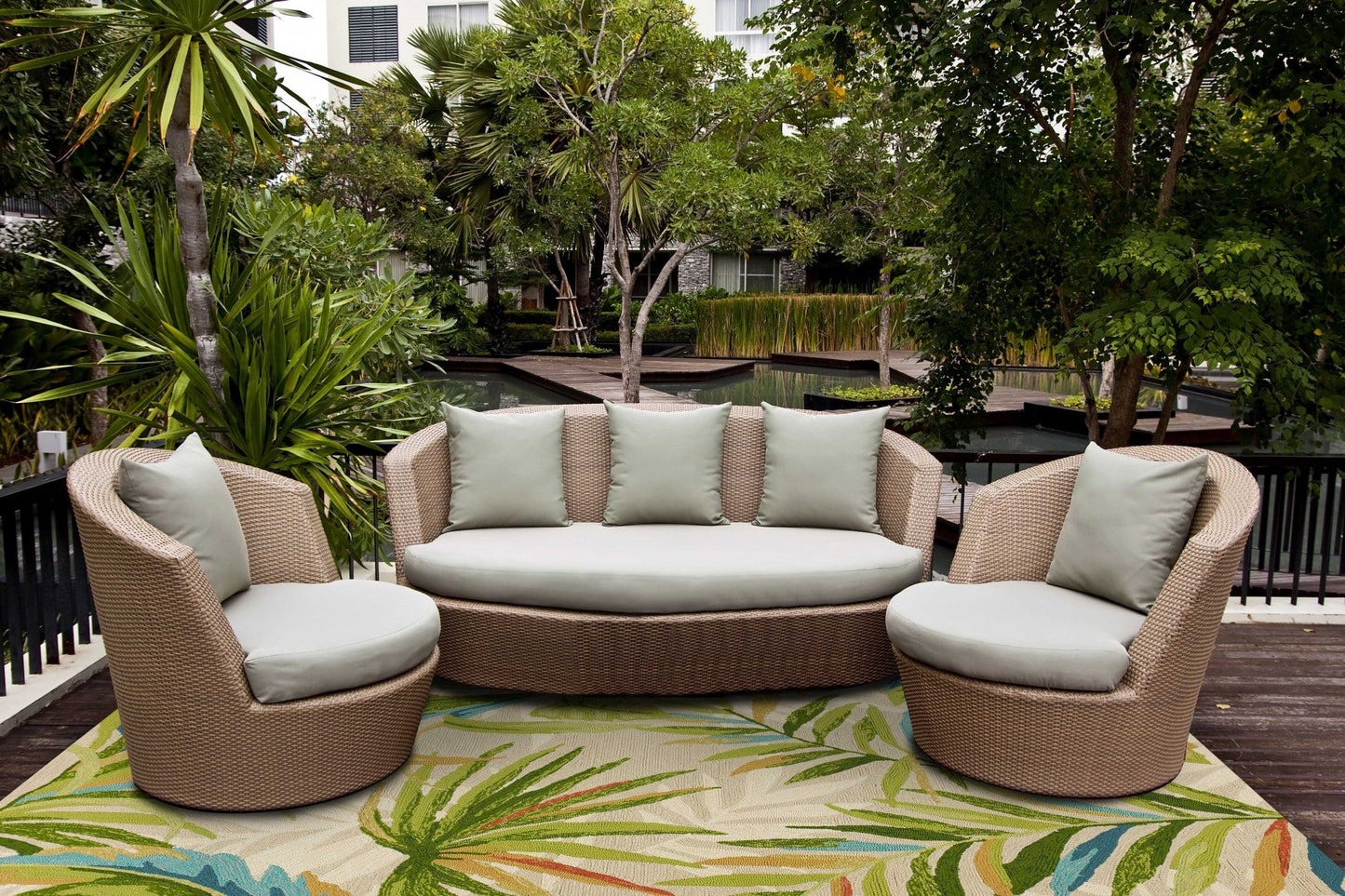 7' X 9'  Uv Treated Polypropylene Sand Area Rug