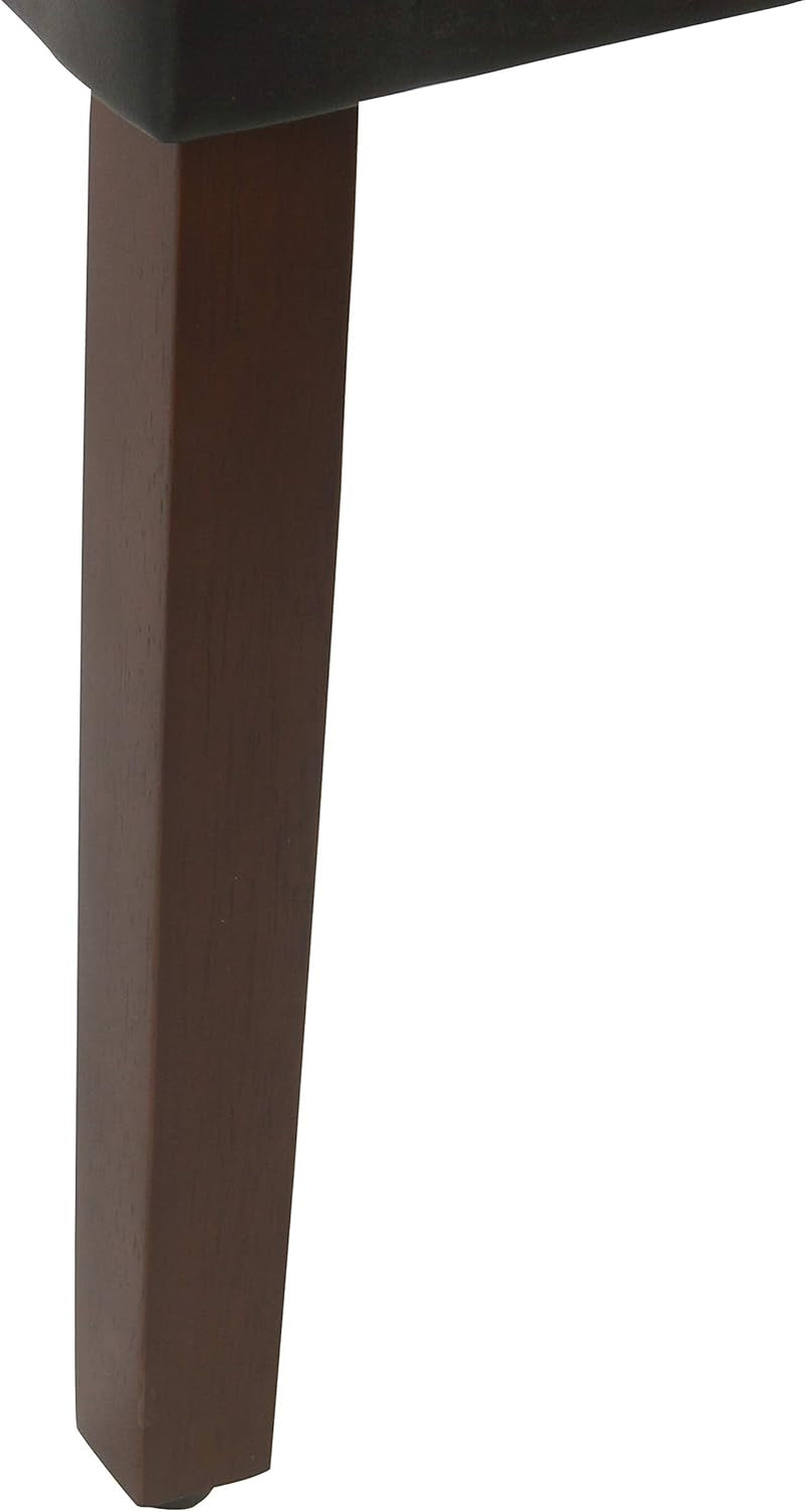 Parsons Dining Chair Black Faux Leather Modern Style