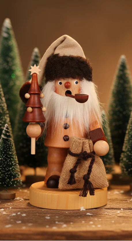 Santa Claus with Tree & Sack of Toys Smoker (Incense Sold Separately)