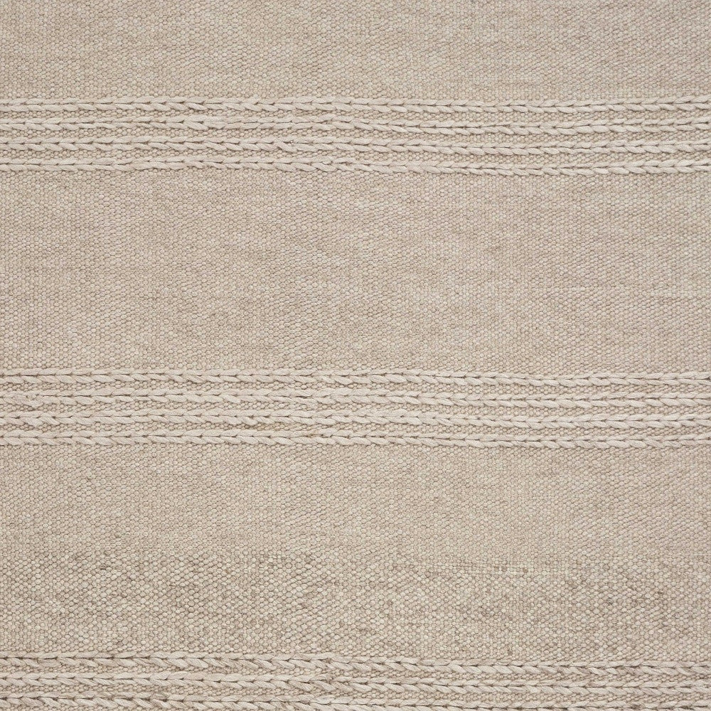 7' X 9'  Wool Natural Area Rug