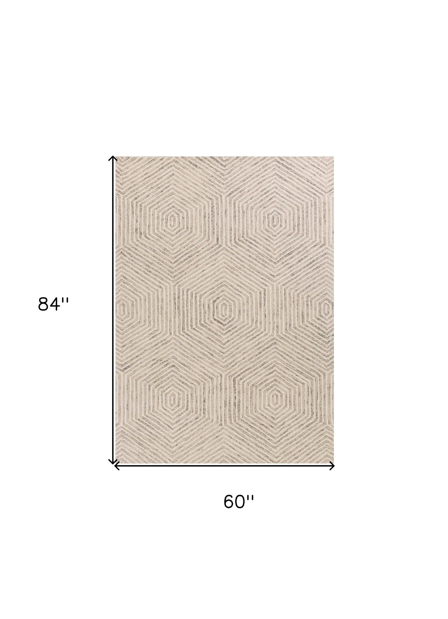 8' X 10'  Wool Ivory  Area Rug