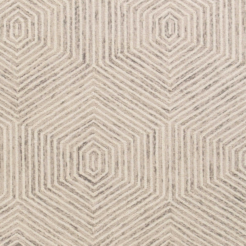 8' X 10'  Wool Ivory  Area Rug