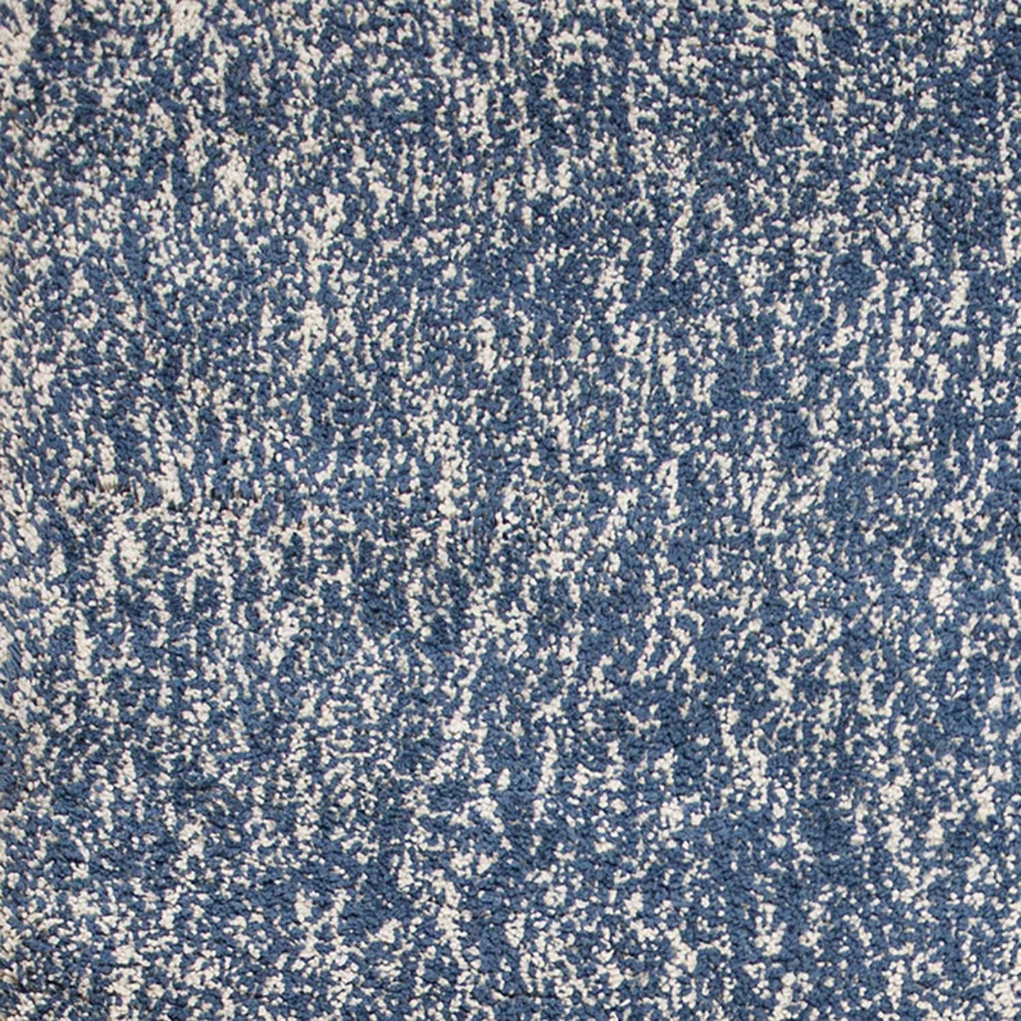 9' X 13' Polyester Indigo Or  Ivory  Heather Area Rug