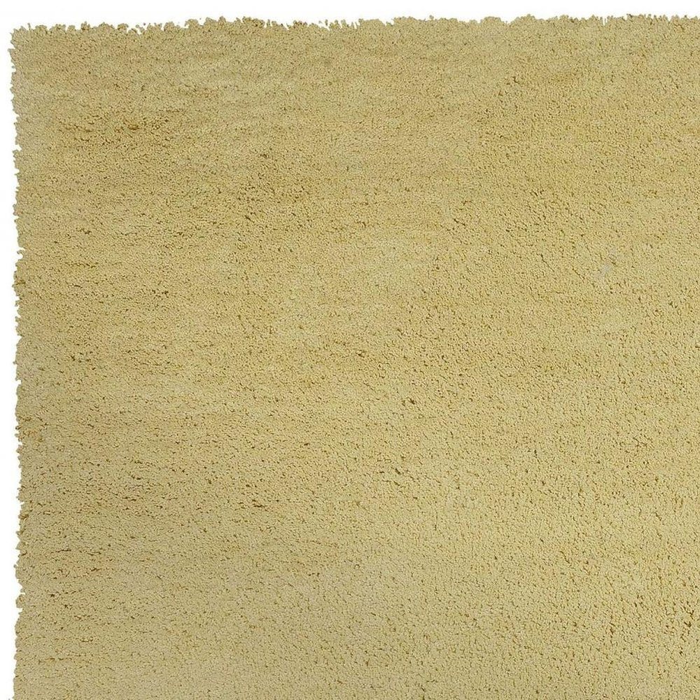 6' Canary Yellow Hand Woven Round Rug