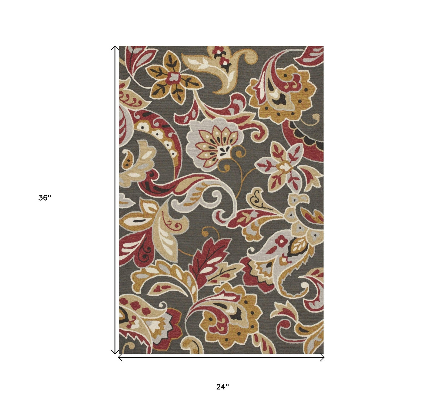 2' X 3' Taupe Hand Tufted Area Rug