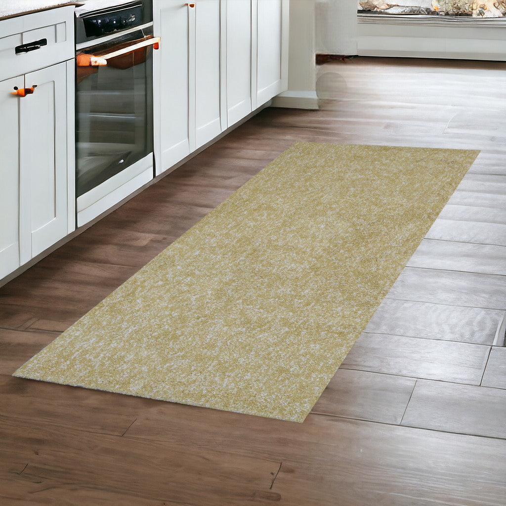 9' X 13' Yellow Hand Woven Area Rug