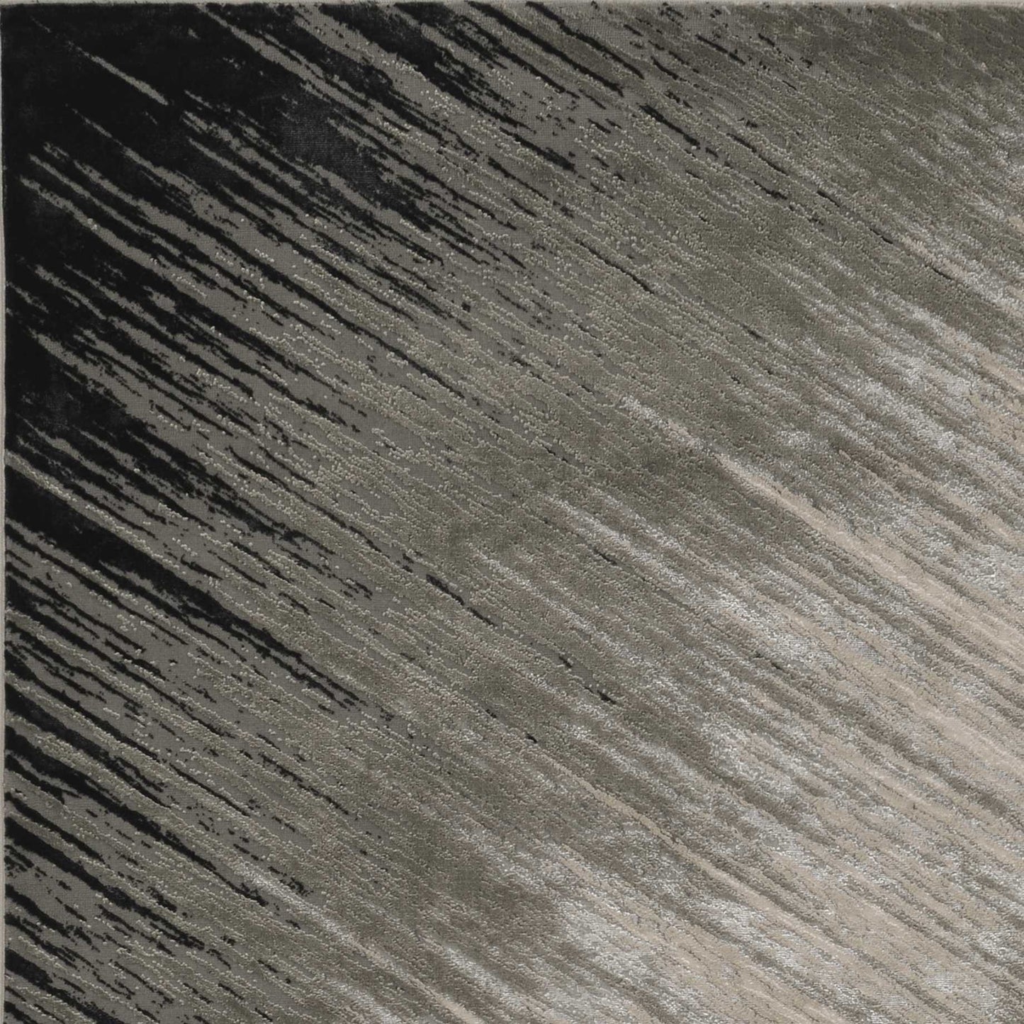 5' X 8' Silver Grey Machine Woven Abstract Brushstroke Indoor Area Rug