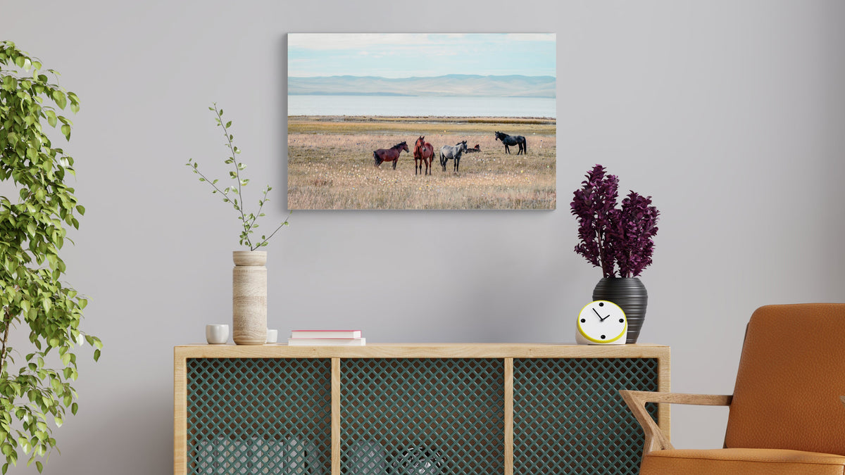 Horse Framed Wall Art Decor: Country Western Farmhouse