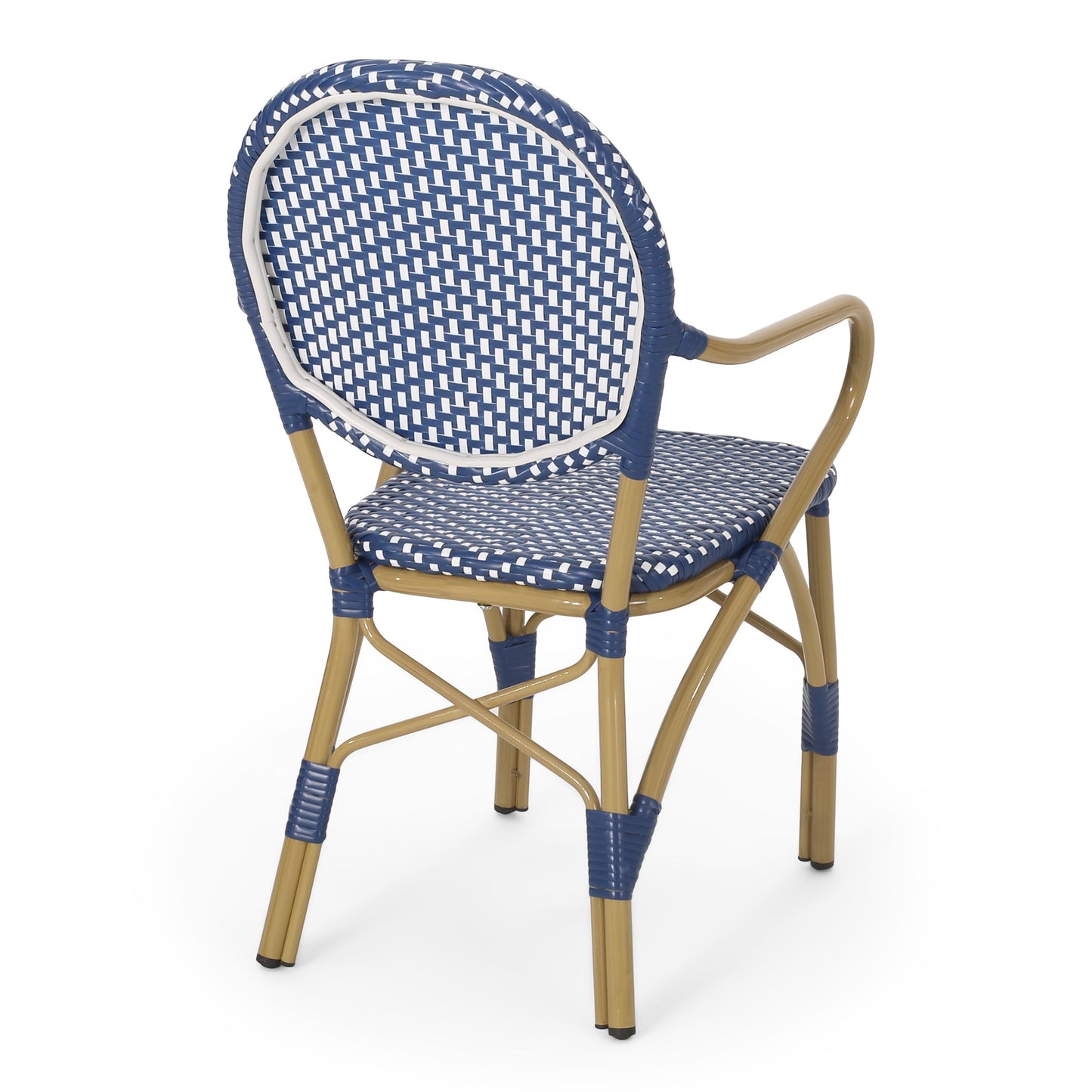 Outdoor PE Rattan and Aluminum 3 Piece French Bistro Set