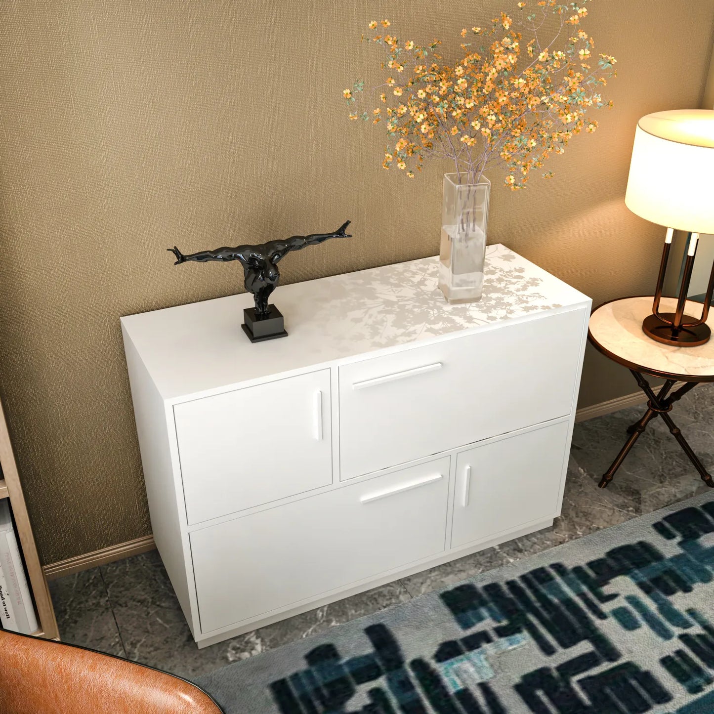 Mares 47" Wide Console with 4 Cabinets | Sideboard