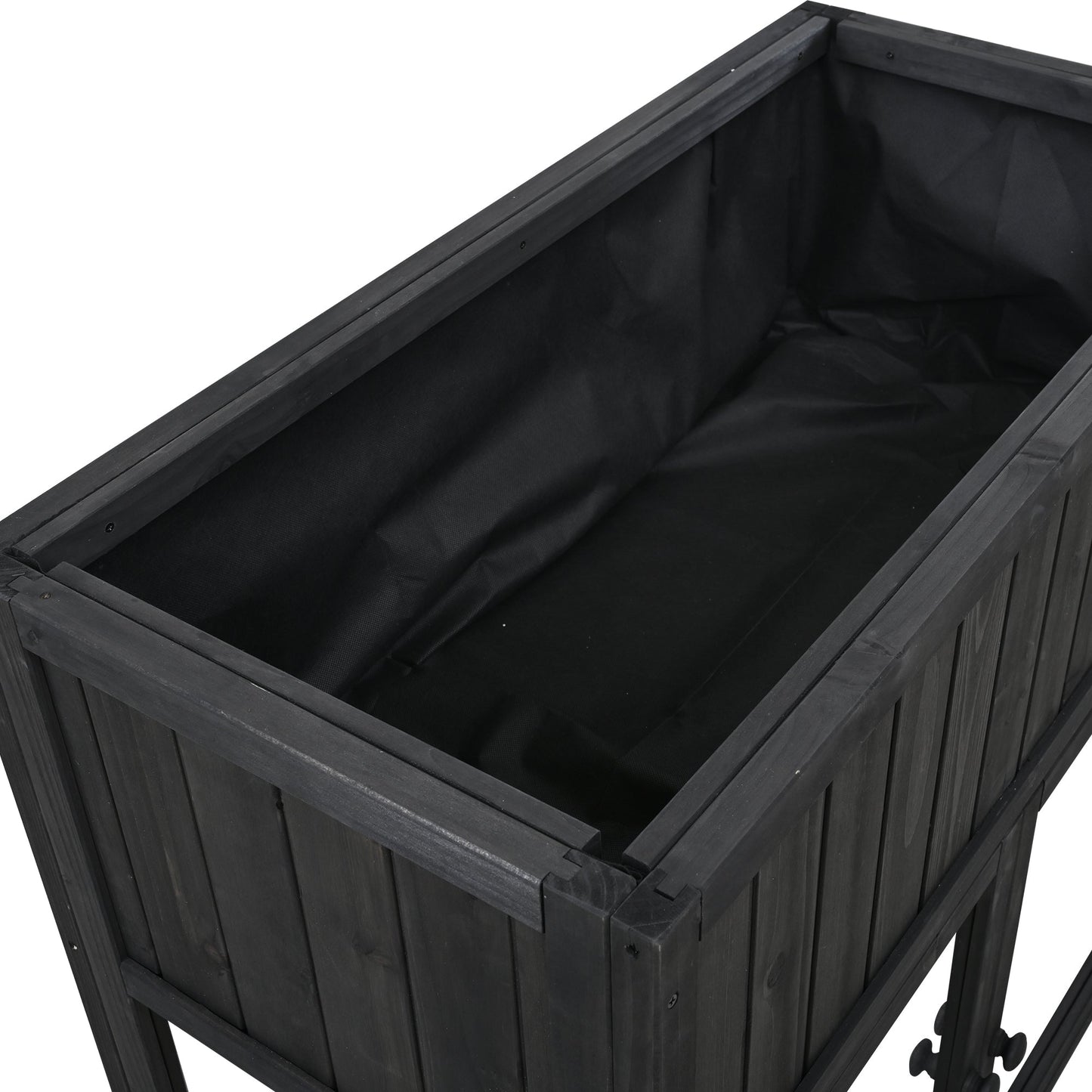 TOPMAX Patio Mini Wood Cold Frame Greenhouse with Wheels