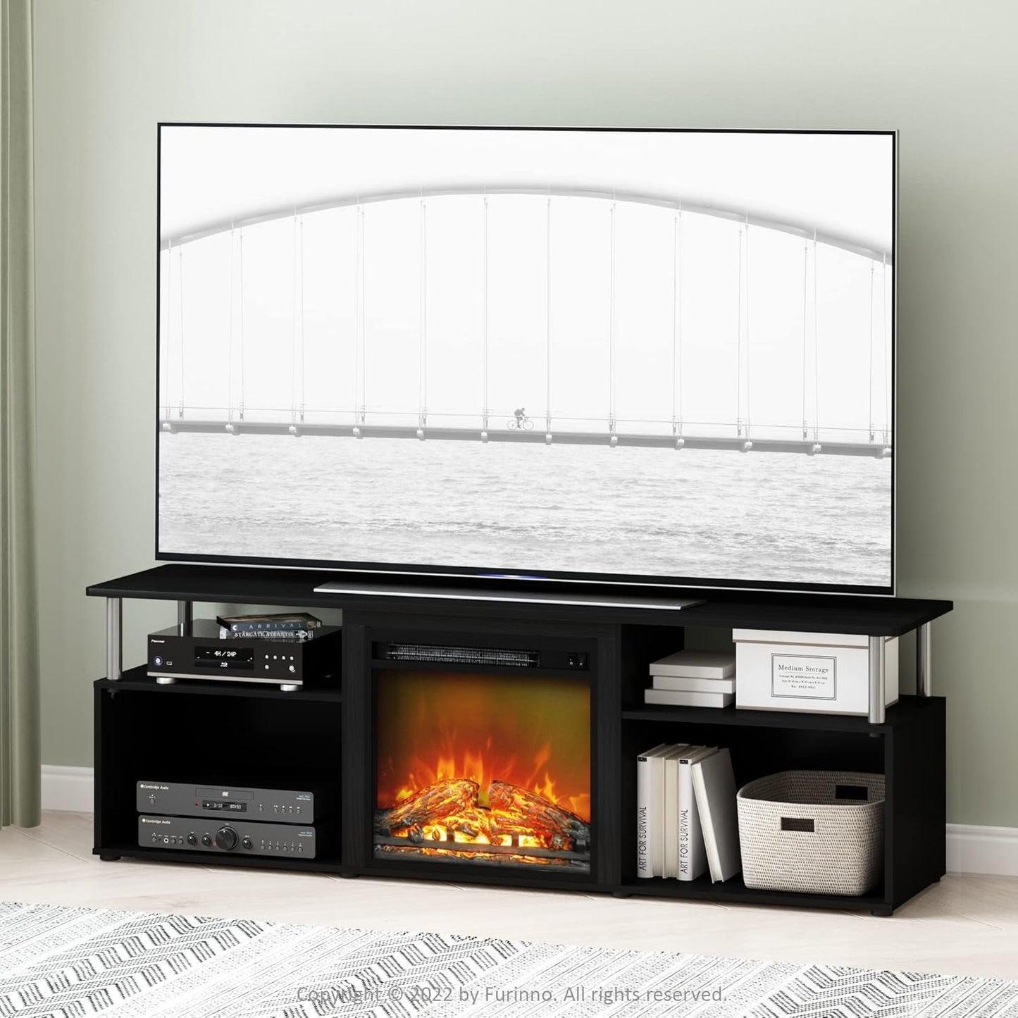Entertainment Center With Electric Fireplace For 70 Inch TV