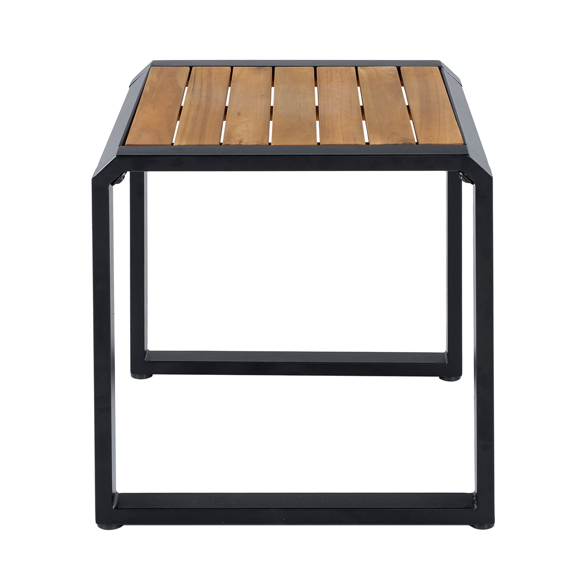 Outdoor Side Table with Teak Wood Top