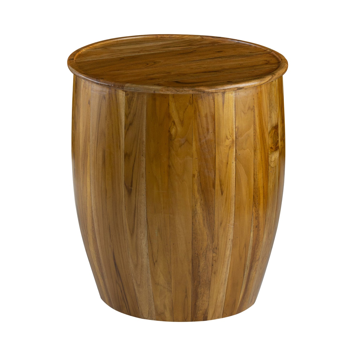 Drum Side Table With Tray Style Top
