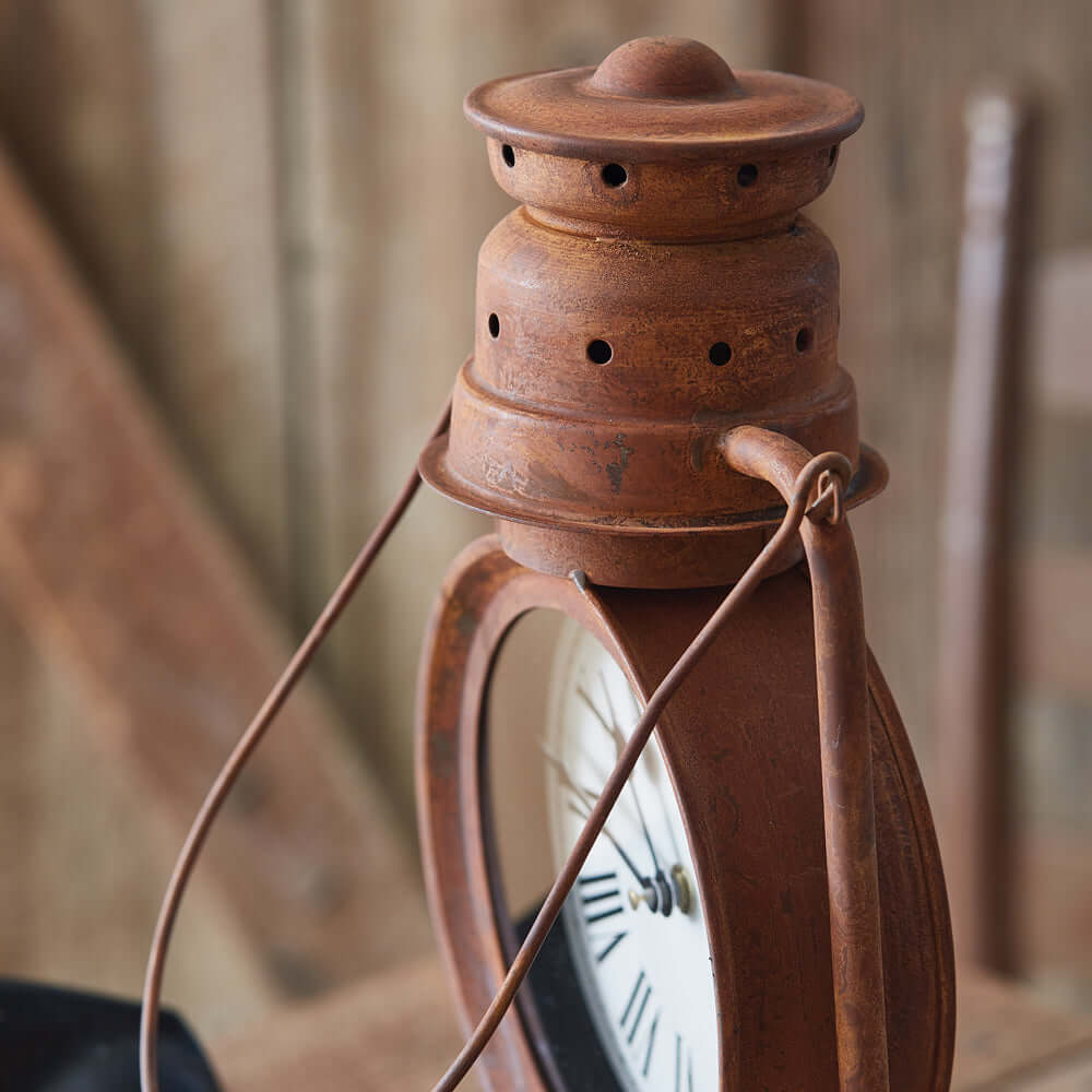 Vintage Farmhouse Lantern Clock