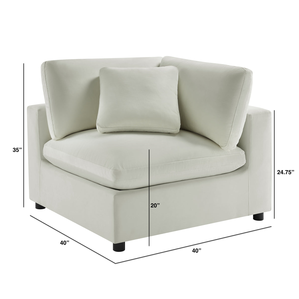 Caylie Corner Wedge Chair