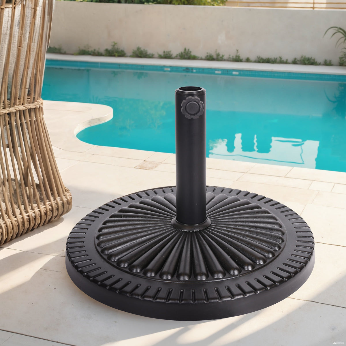 Black Rock Resin Umbrella Base