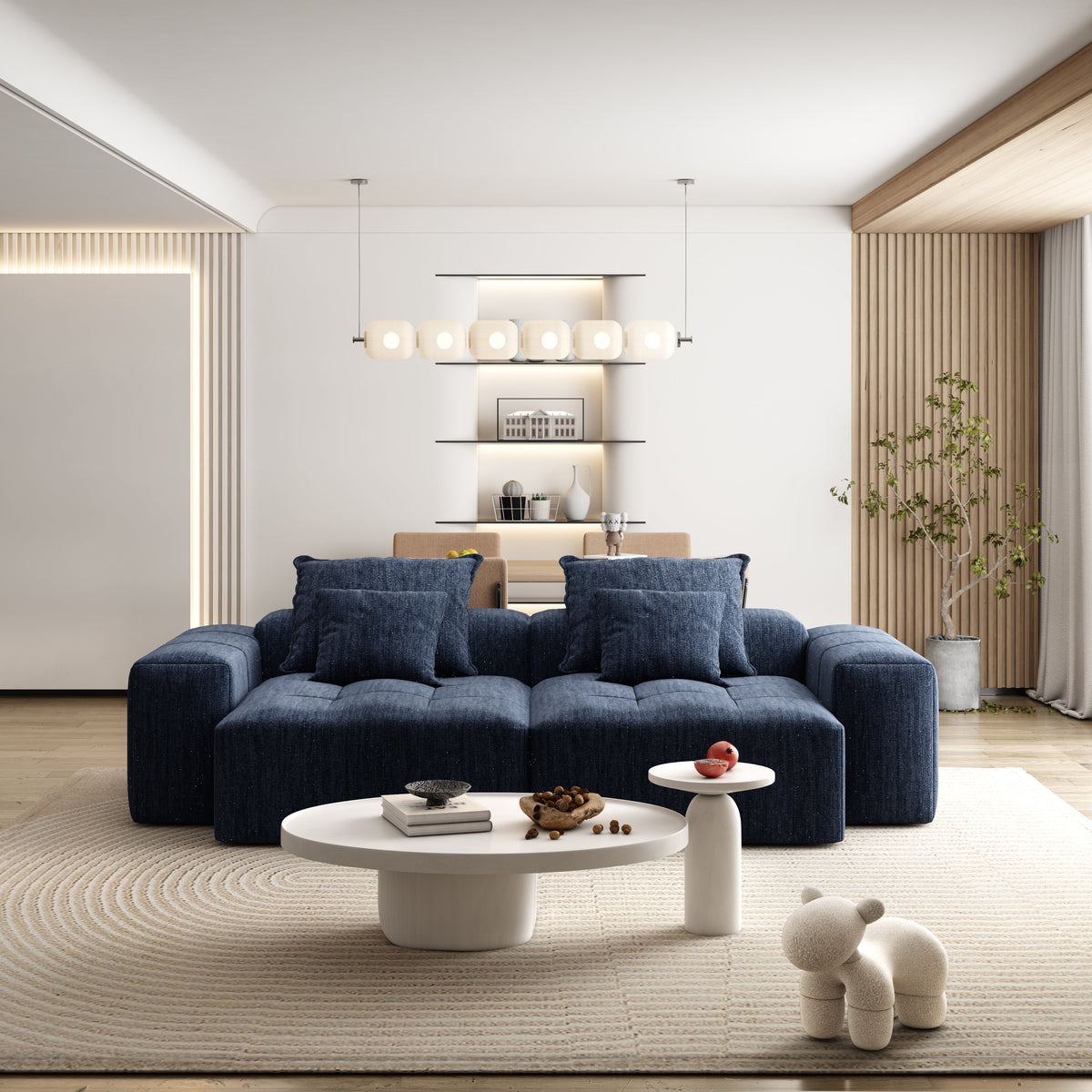 Modern Oversized Modular Sectional Sofa With Chaise Lounge