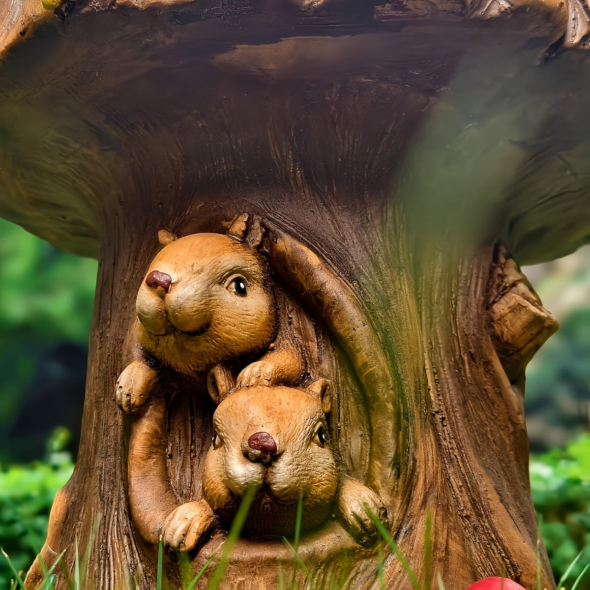 12.6" Resin Squirrel Garden Chair