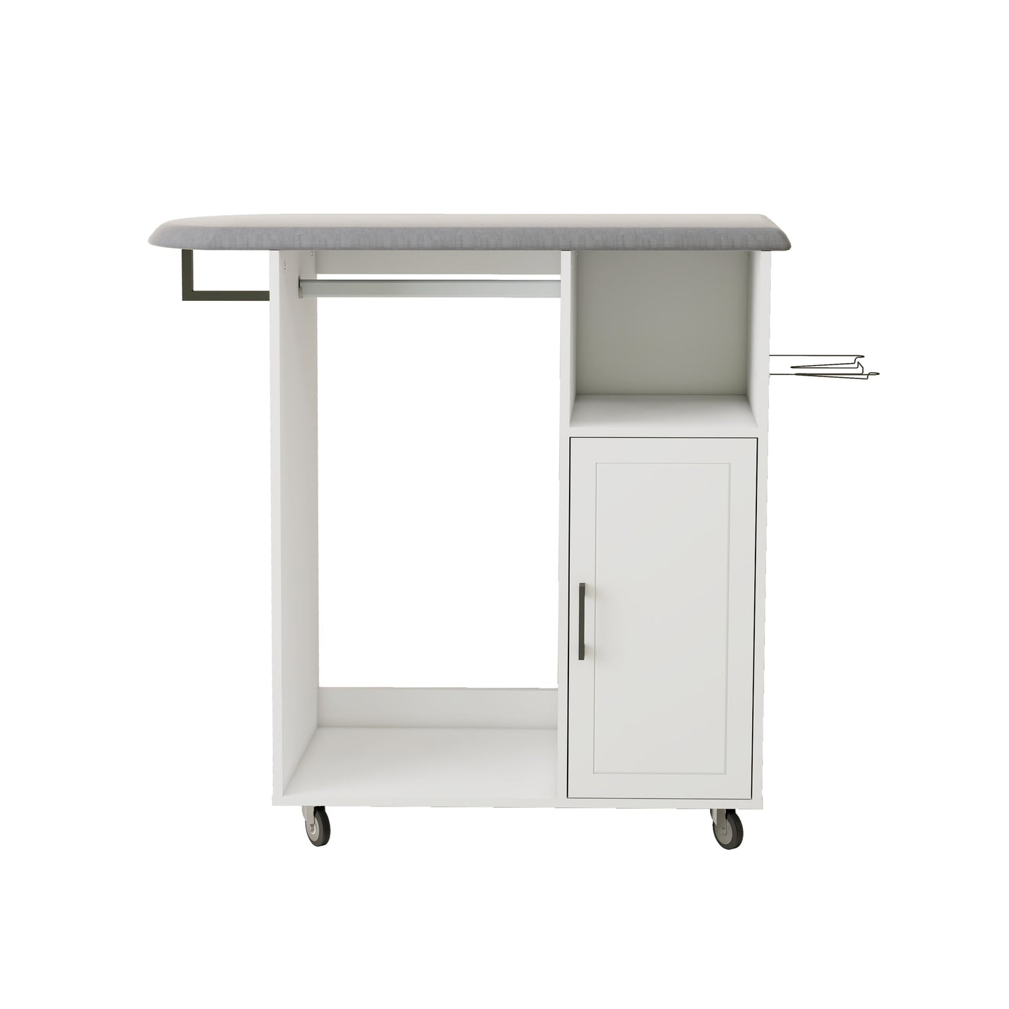 Ironing Cart with Rolling Ironing Board