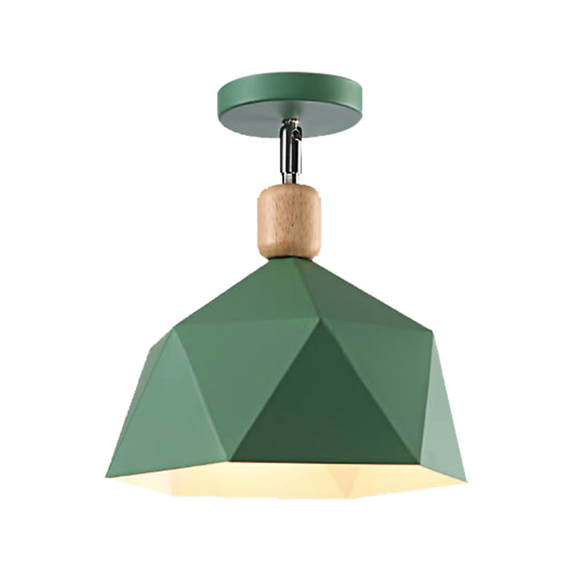Emma's Modern Adjustable Macaron Hexagon Ceiling Light - Elevate Your Space with Gray, White, and Green Options