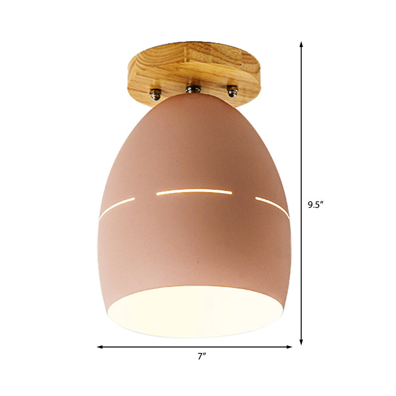 Londyn Modern Oval Semi-Flush Mount: Colorful Accent Lighting for Your Bedroom