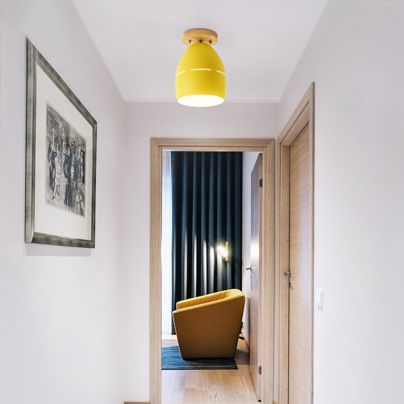 Londyn Modern Oval Semi-Flush Mount: Colorful Accent Lighting for Your Bedroom