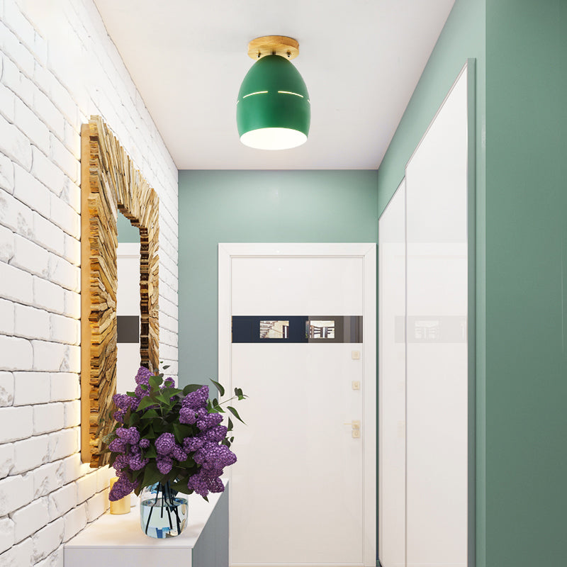 Londyn Modern Oval Semi-Flush Mount: Colorful Accent Lighting for Your Bedroom