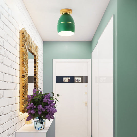 Londyn Modern Oval Semi-Flush Mount: Colorful Accent Lighting for Your Bedroom