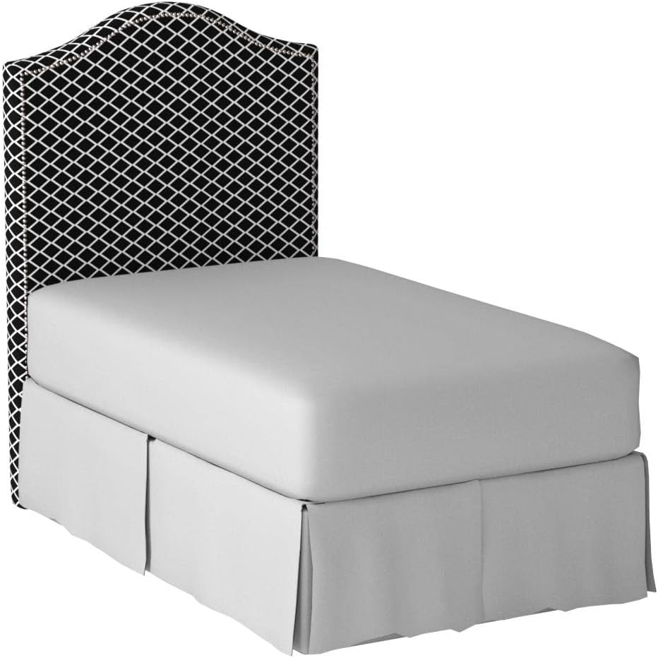 Stylish Black and White Lattice Headboard for Bedrooms