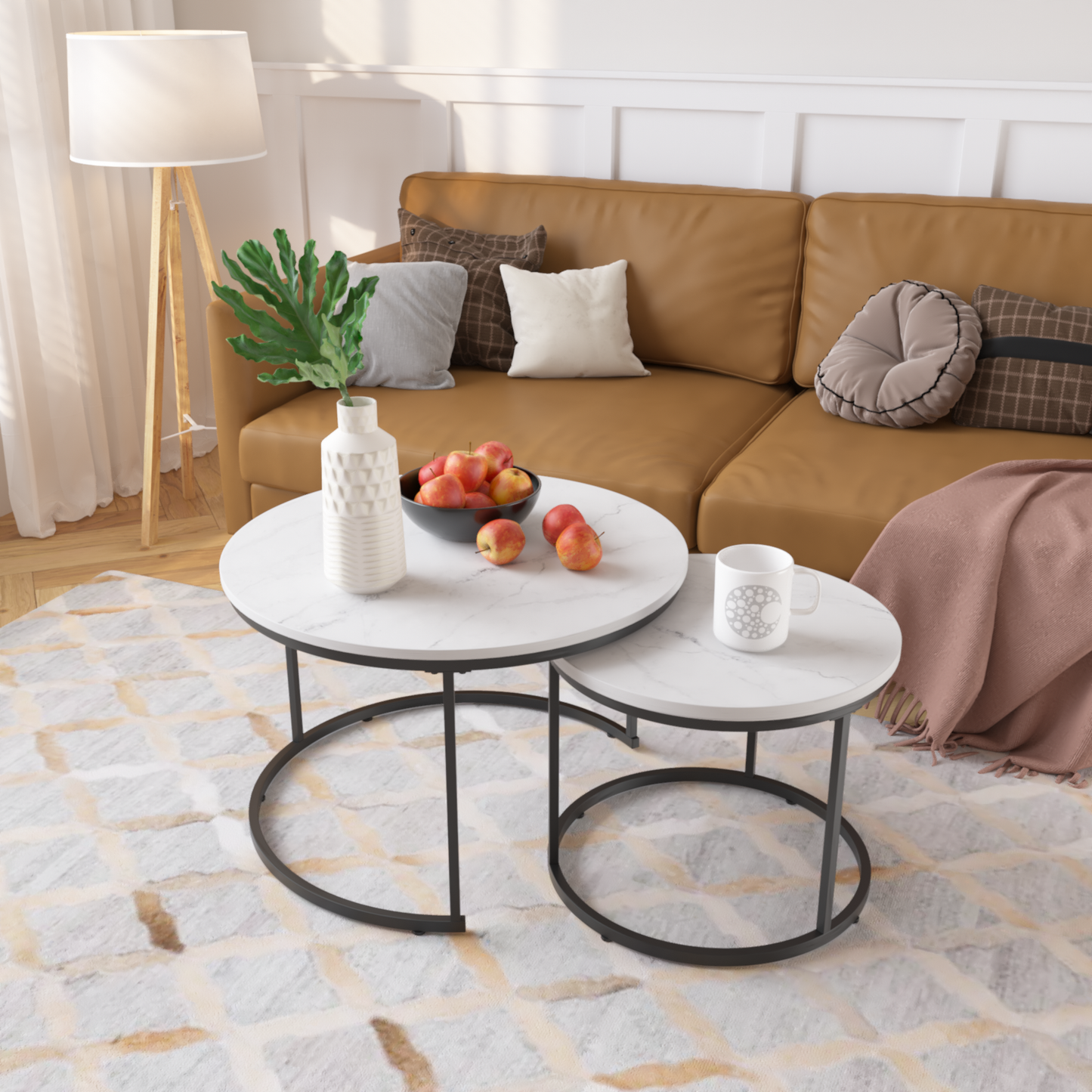27.6" Nesting Coffee Table Set of 2