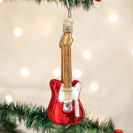 Red Electric Guitar Ornament