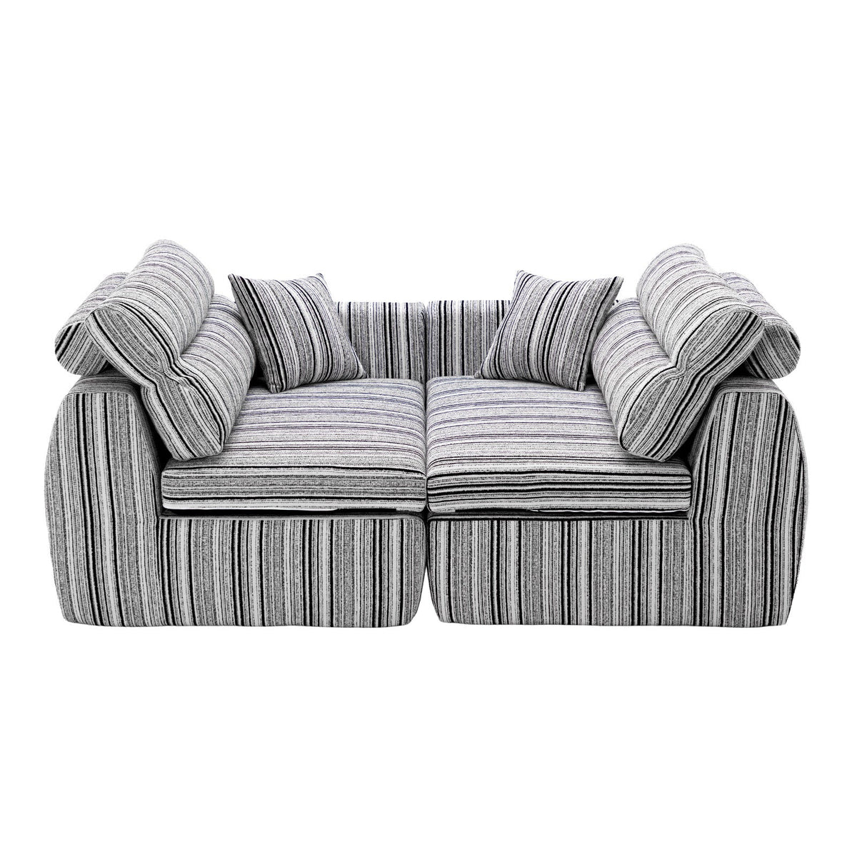 Woven Chenille Striped Compression Sofa