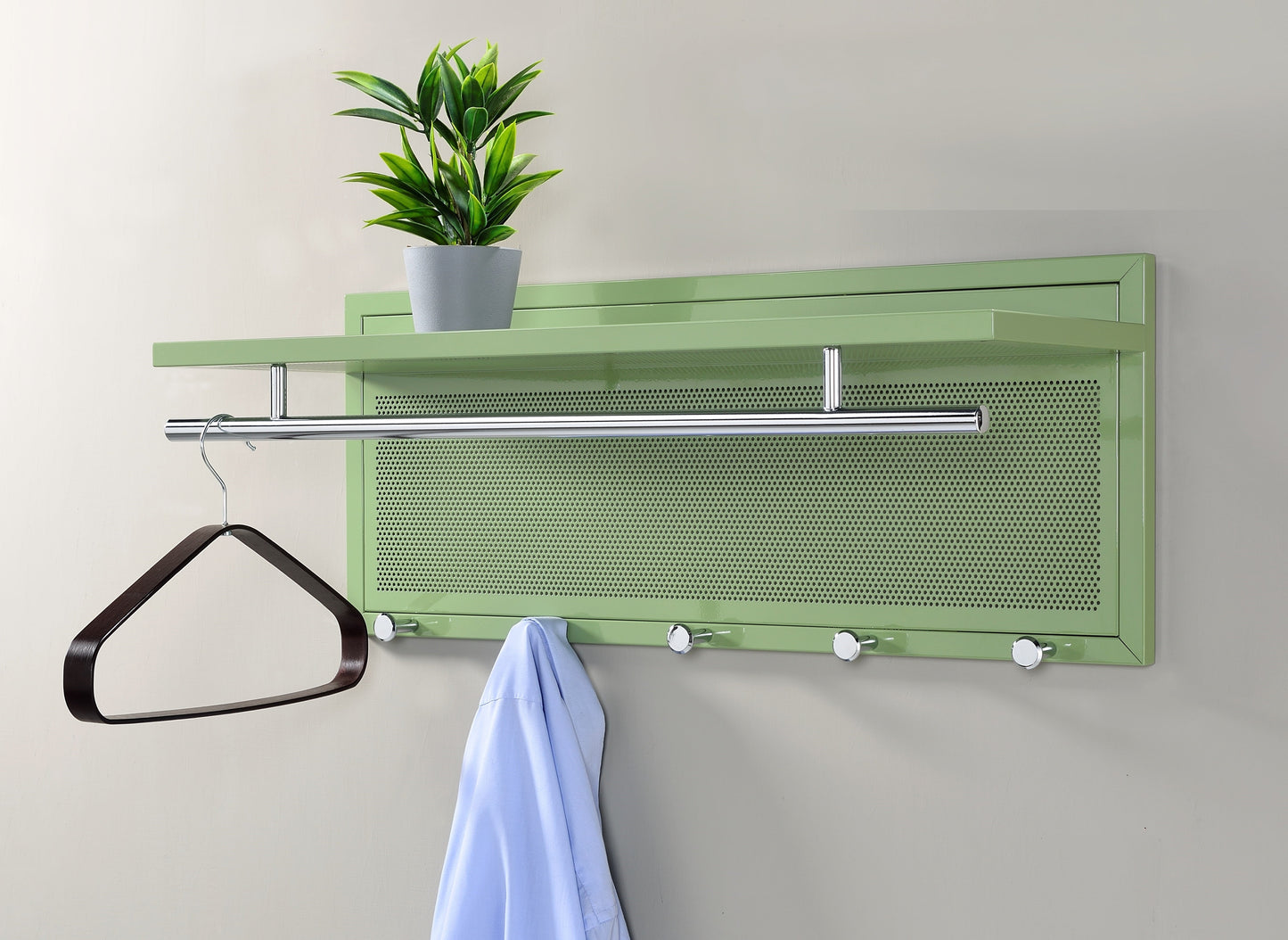 Esyspot Metal Powder Coating Hook Wall Mounted with Shelf