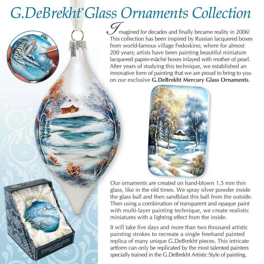 Peaceful Kingdom North Star Glass Ornament by G. DeBrekht - Christmas Decor - 755-001