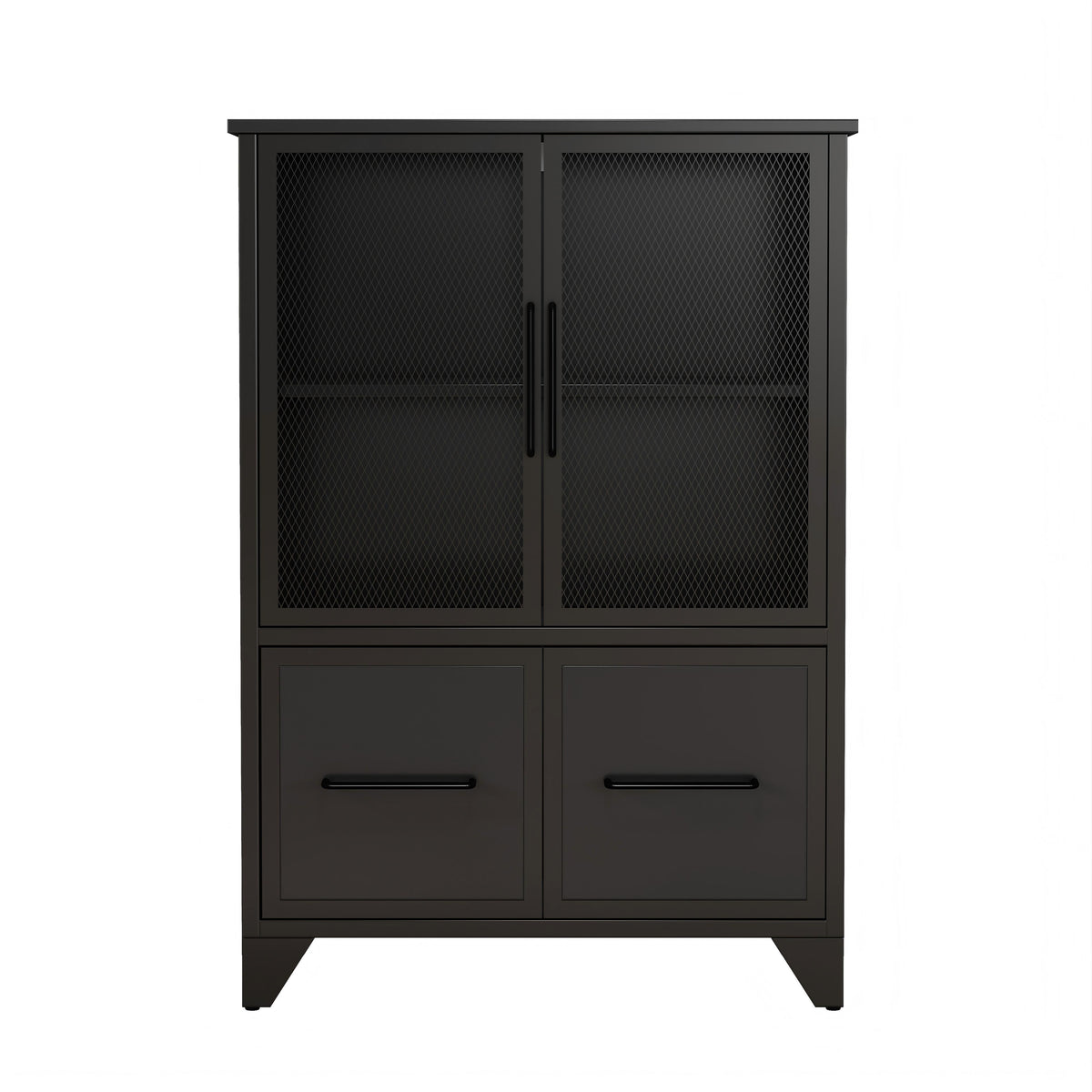 Storage Cabinet With 4 Iron Doors