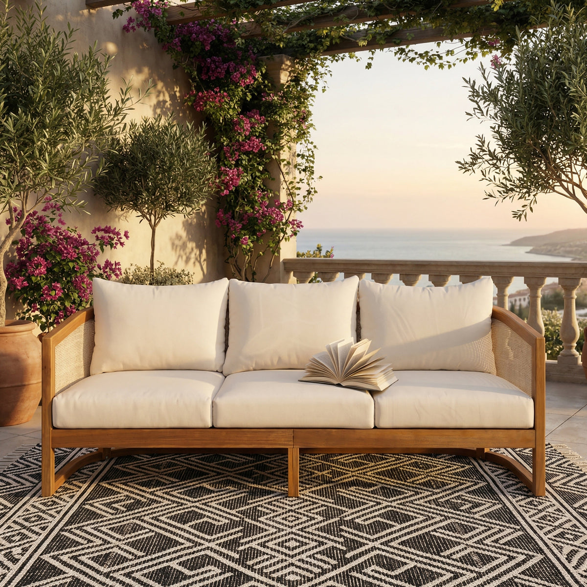 Catania Acacia 3 Seater Sofa