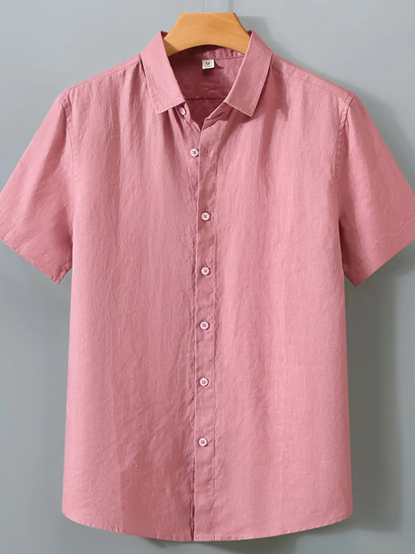 Short Sleeve Button-Up Shirt Plus Size