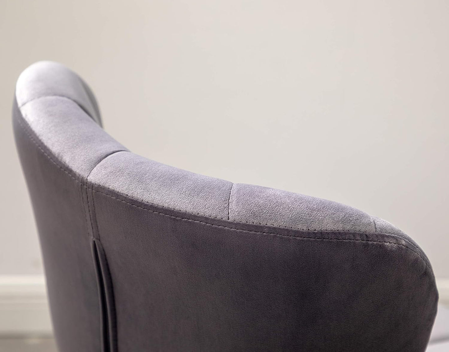 Velvet Adjustable Swivel Barstools Gray Set of Two