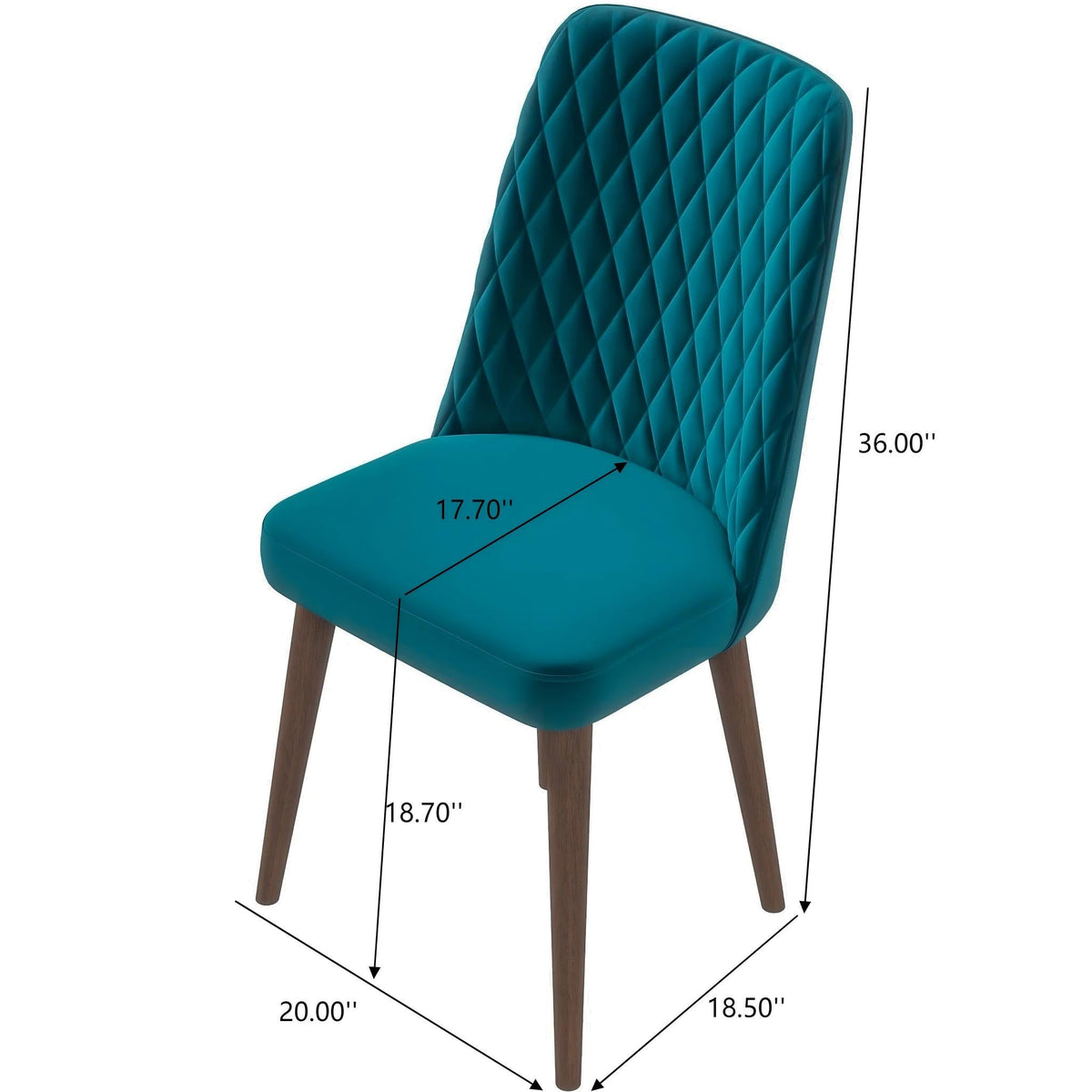 Katie Mid-Century Modern Velvet Dining Chair (Set of 2)