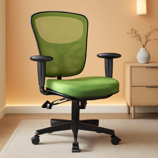 Articulate Ergonomic Green Mesh Office Chair For Long Hours