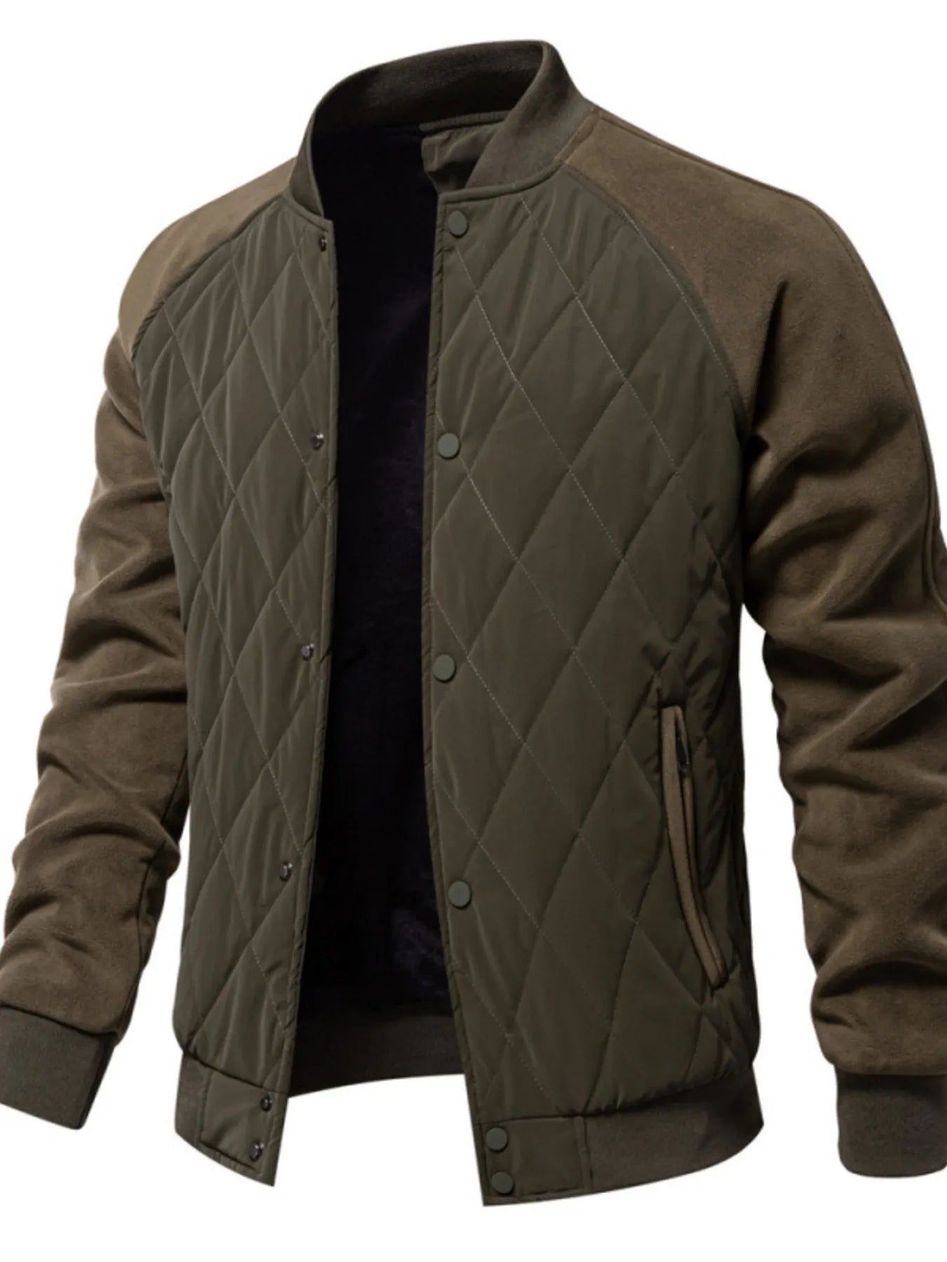 Quilted Snap Down Long Sleeve Jacket