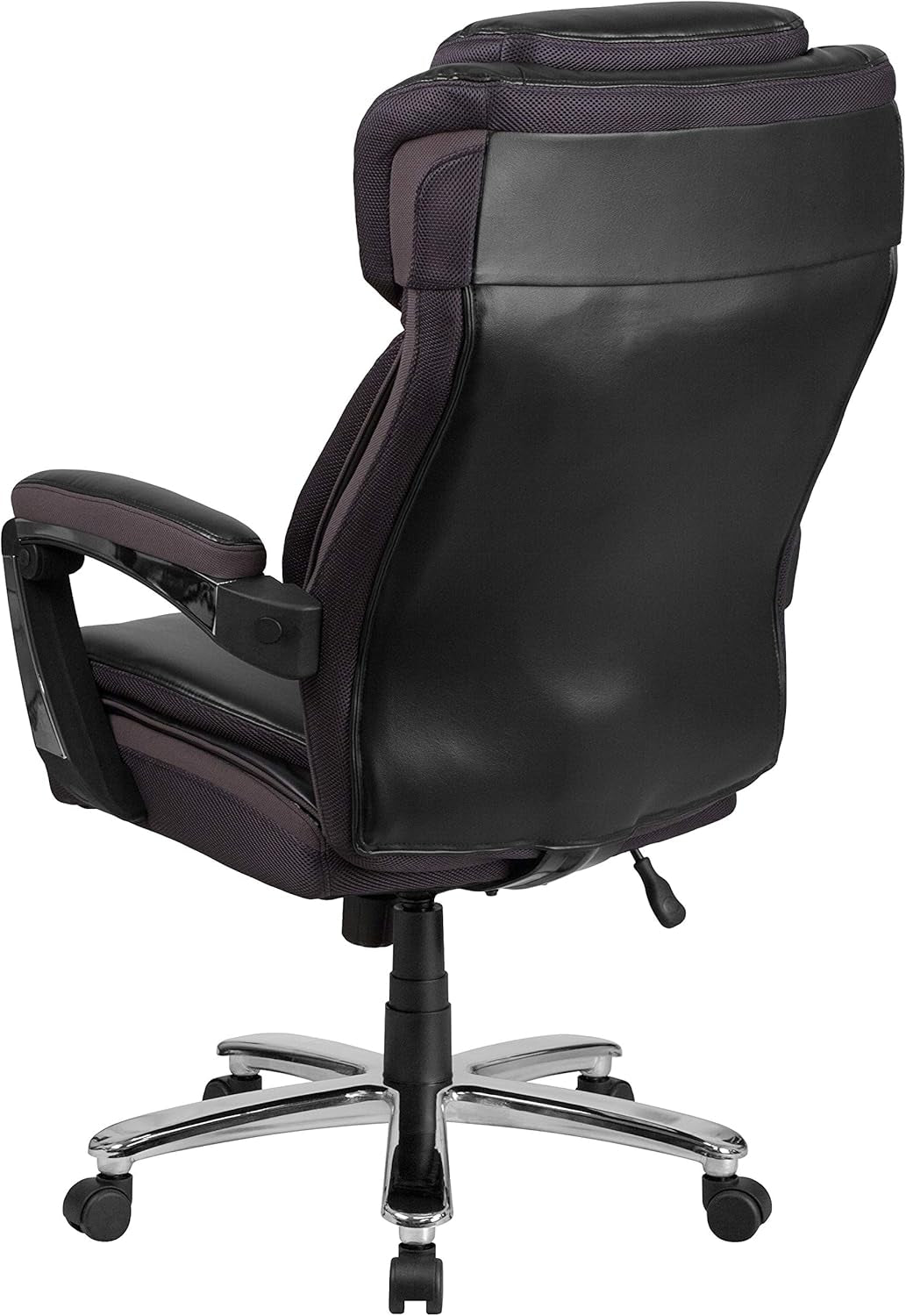 High-Back Headrest Ergonomic Office Chair Black LeatherSoft