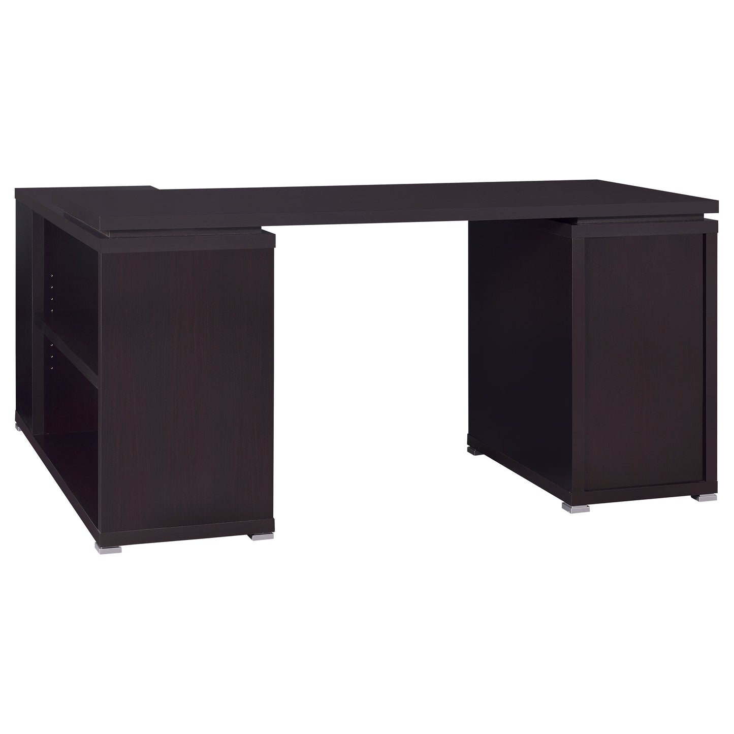 Tona Cappuccino 3-Drawer L-shape Computer Desk