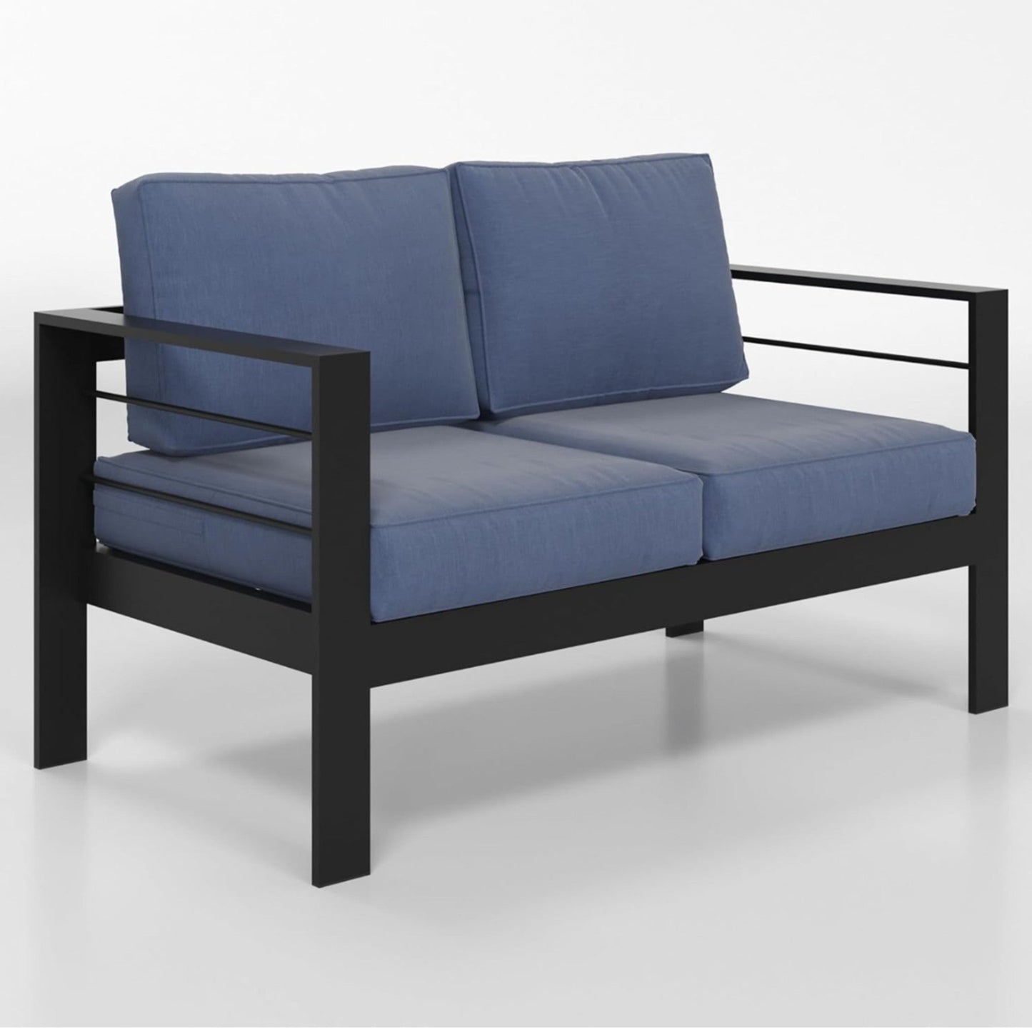50" All-Weather Aluminum Patio Loveseat