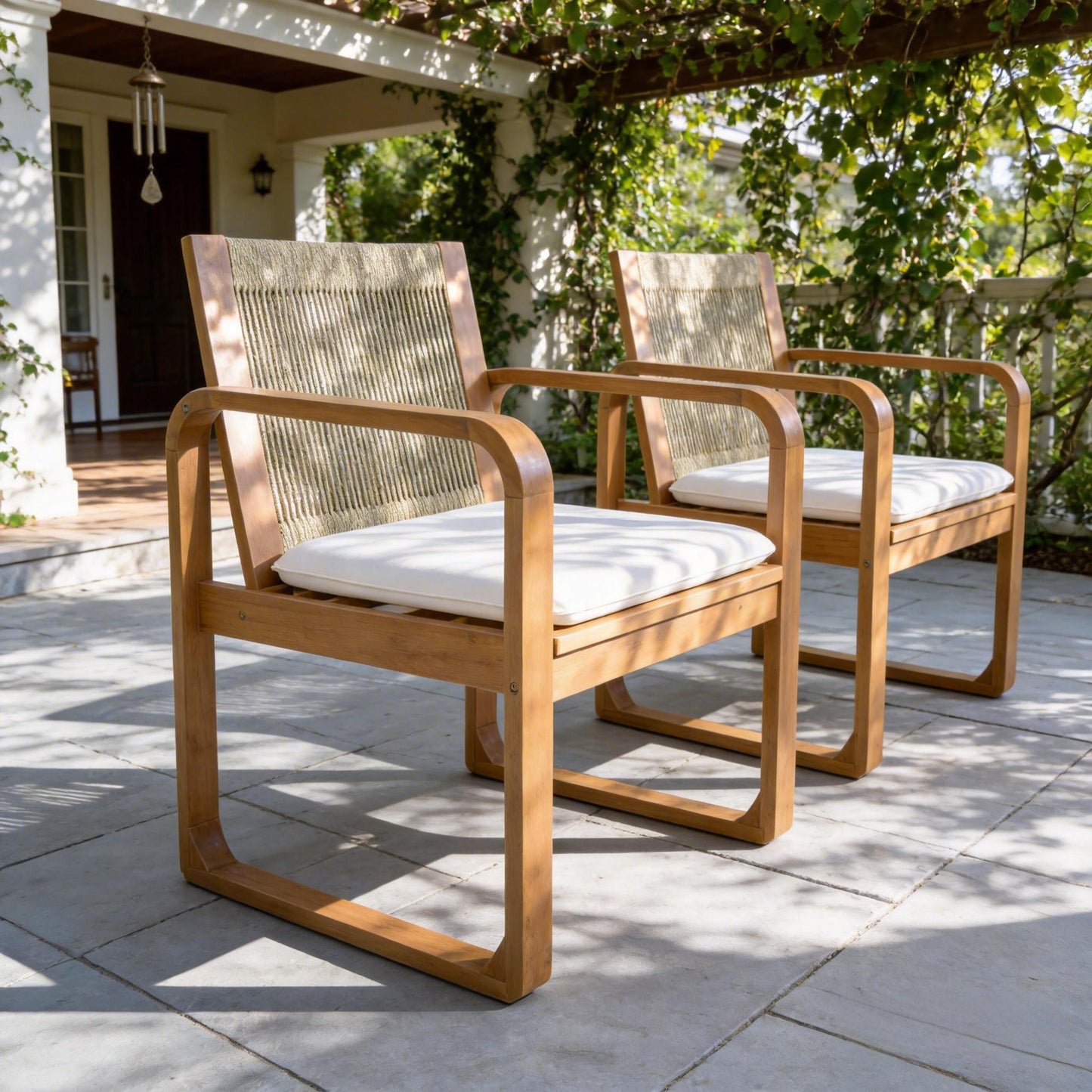2-Piece Outdoor Dining Chairs Set