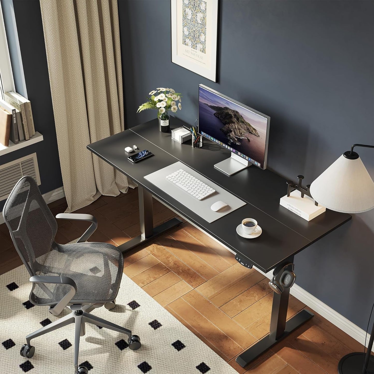 48 Inch Electric Standing Desk With Adjustable Height