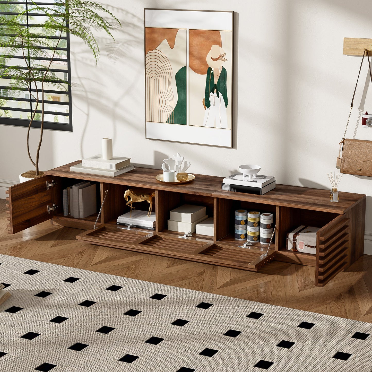 70 Inch Modern TV Stand for TVs Up to 80"